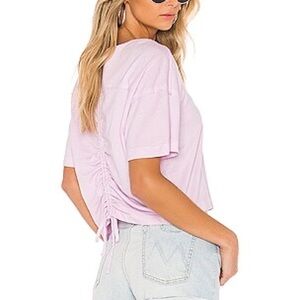 LAST CHANCE Splendid Casing Ruched Detail Tee in Lilac Size XS